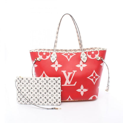Louis Vuitton Tote Neverfull MM Red Pink Canvas