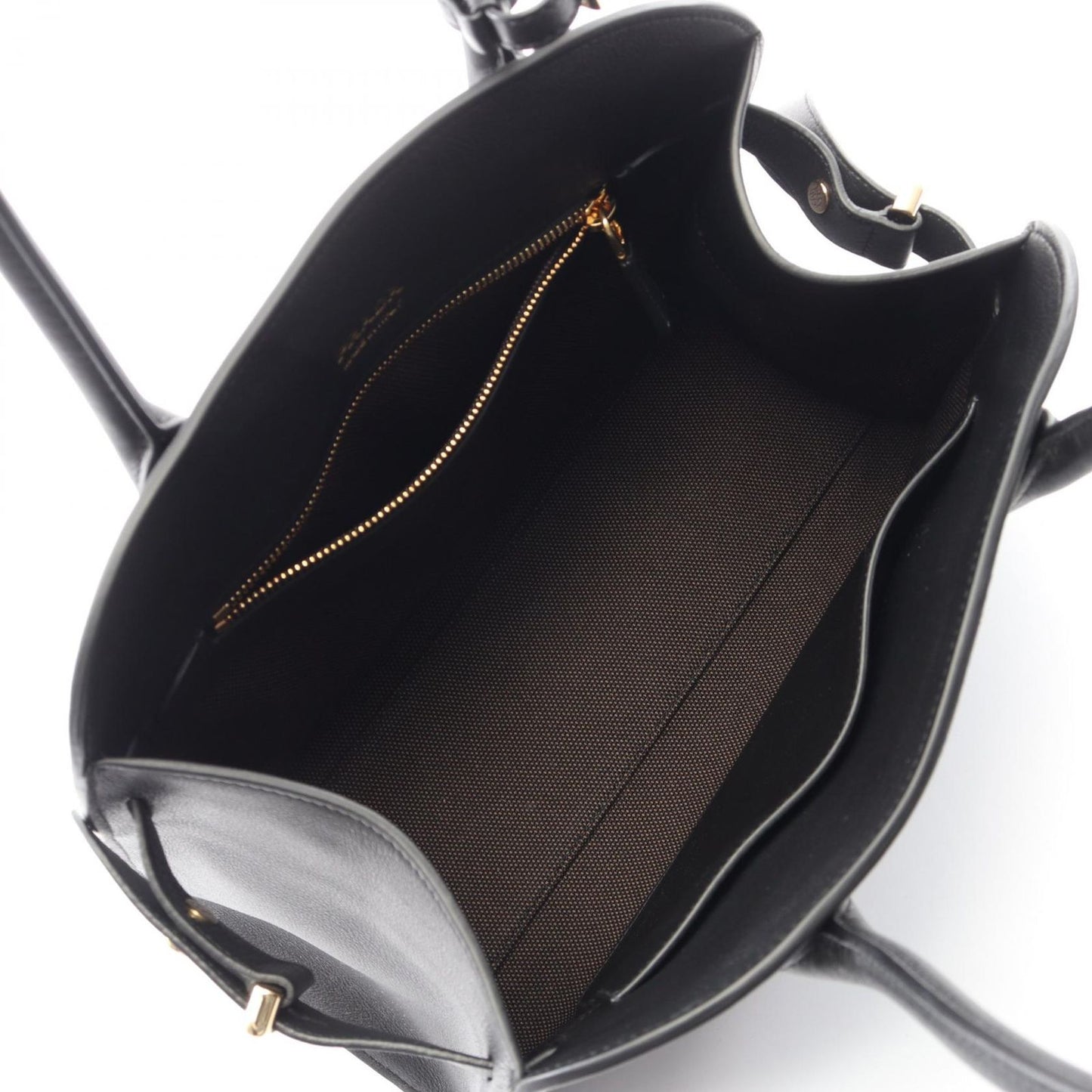 Prada Tote Soft Glain Black Leather Handbag — view 3