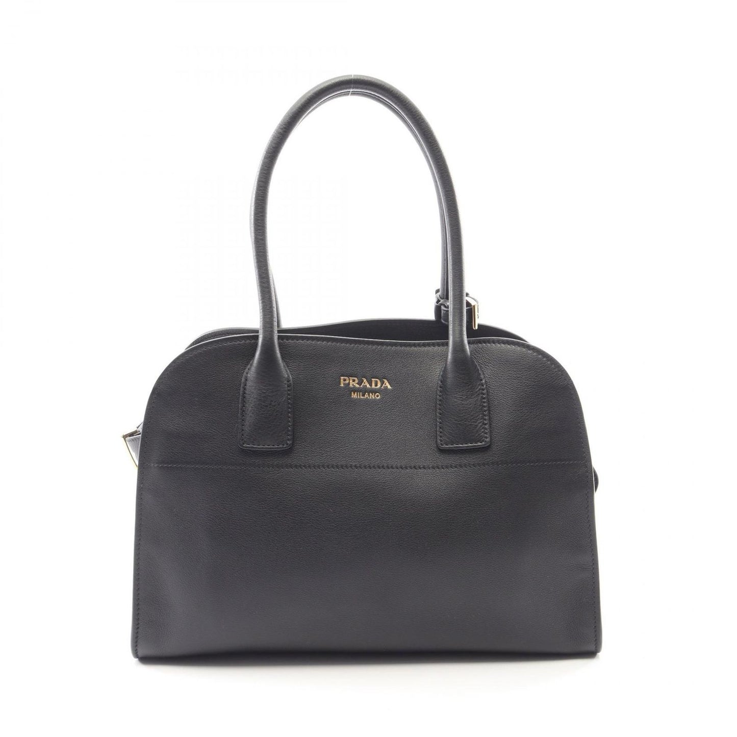 Prada Tote Soft Glain Black Leather Handbag