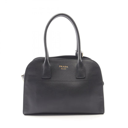 Prada Tote Soft Glain Black Leather Handbag