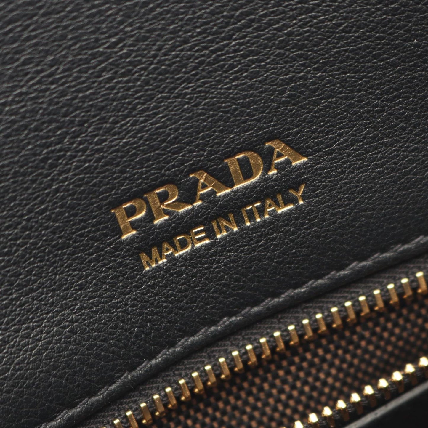 Prada Tote Soft Glain Black Leather Handbag — view 4