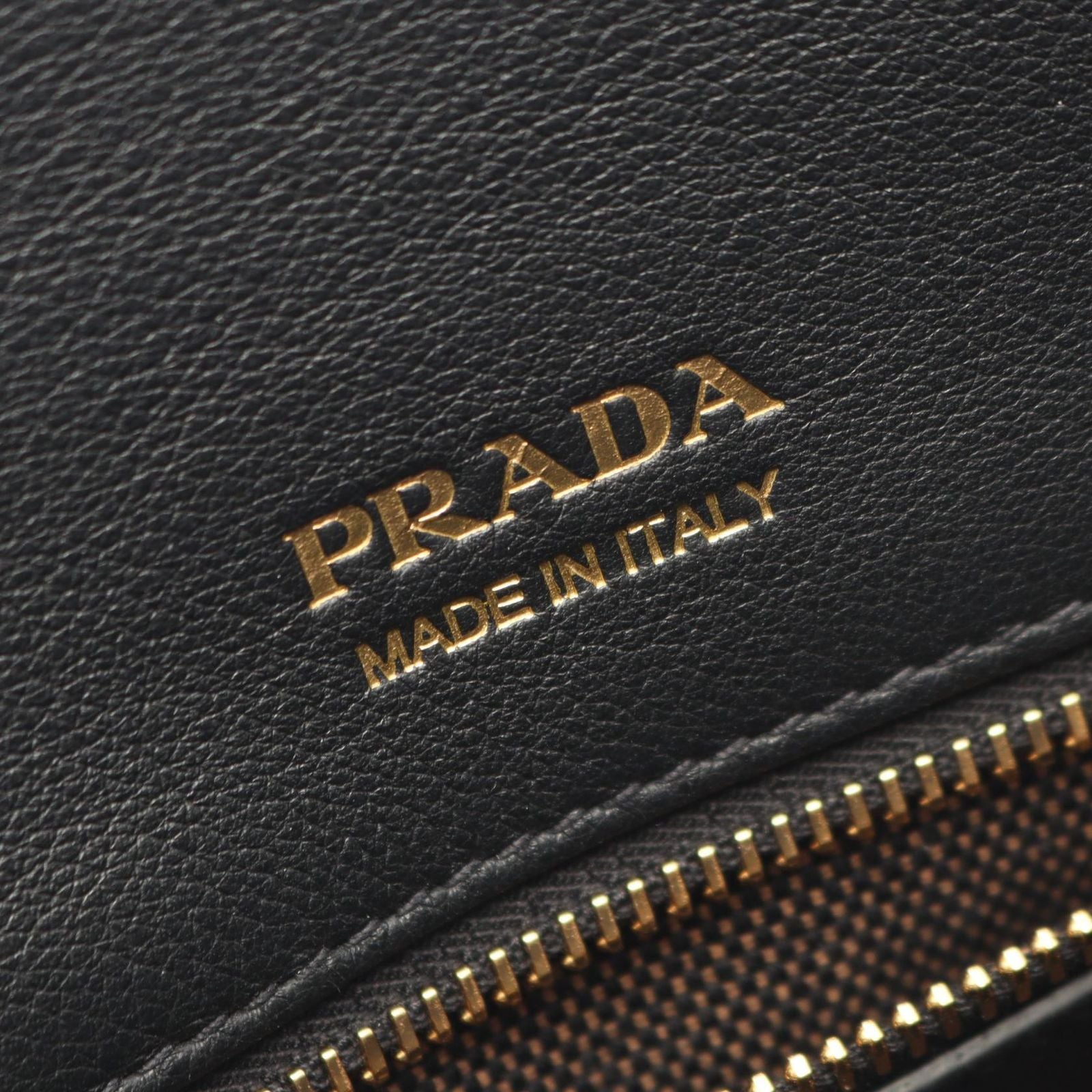 Prada Tote Soft Glain Black Leather Handbag — view 4