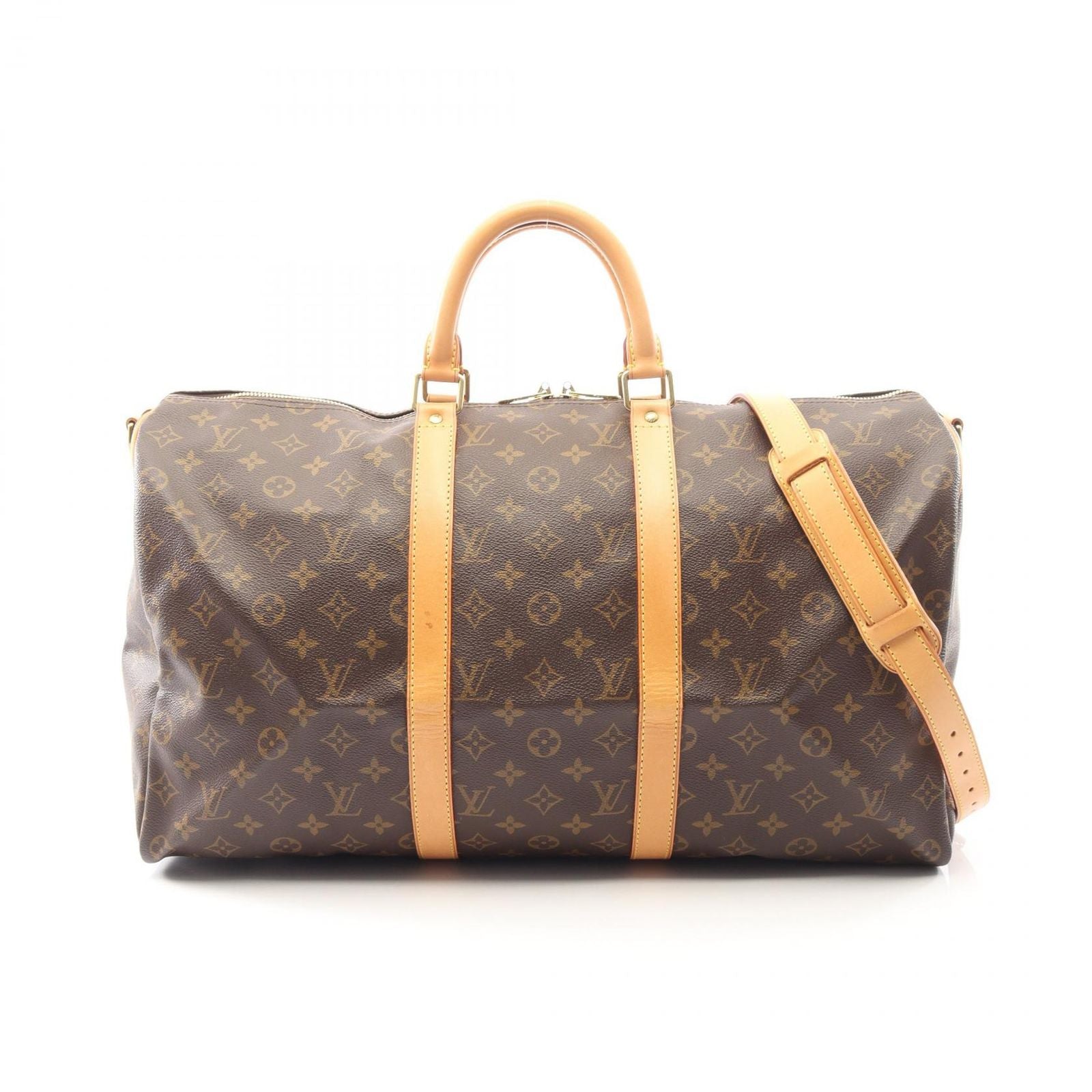 Louis Vuitton Boston Bag Keepall Bandouliere 50 2-Way Canvas Leather
