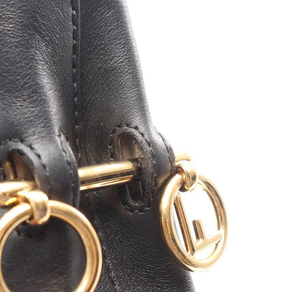 Fendi Shoulder Bag Montresor Black Red Leather — view 9