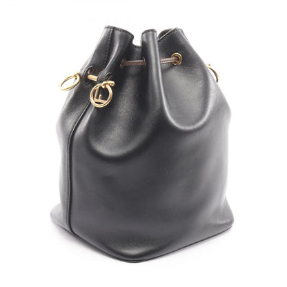 Fendi Shoulder Bag Montresor Black Red Leather — view 2