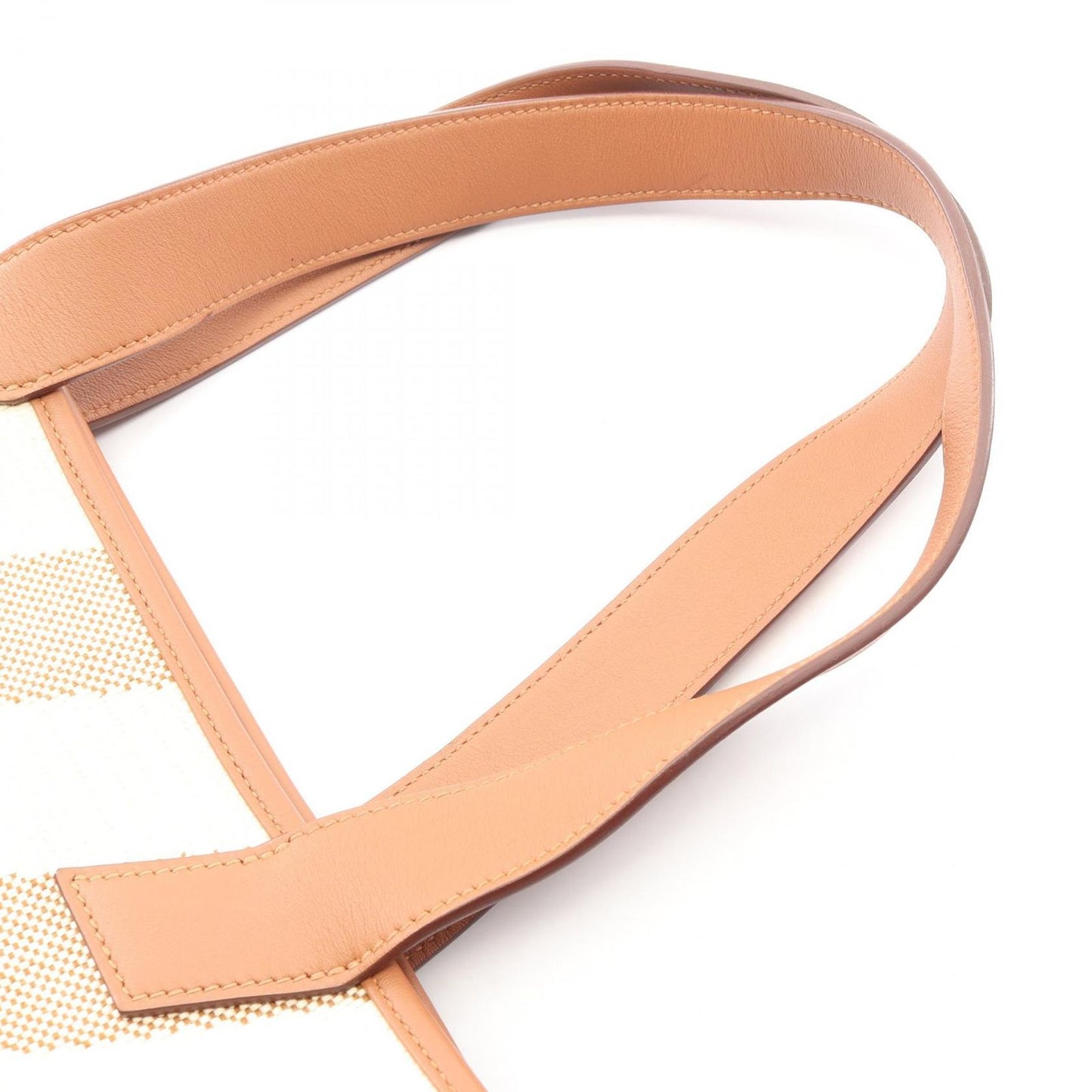 Hermes Tote Ambie GM Ecru Gold Canvas Leather Hmbier GM — view 7