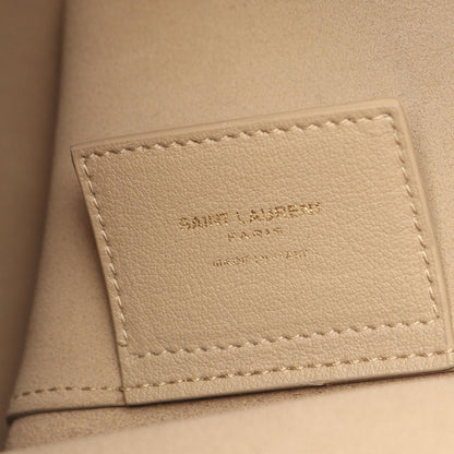 Saint Laurent Paris Handbag Shopping Toy 2-Way Light Beige Leather Toy Tote — view 4