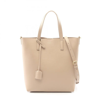 Saint Laurent Paris Handbag Shopping Toy 2-Way Light Beige Leather Toy Tote