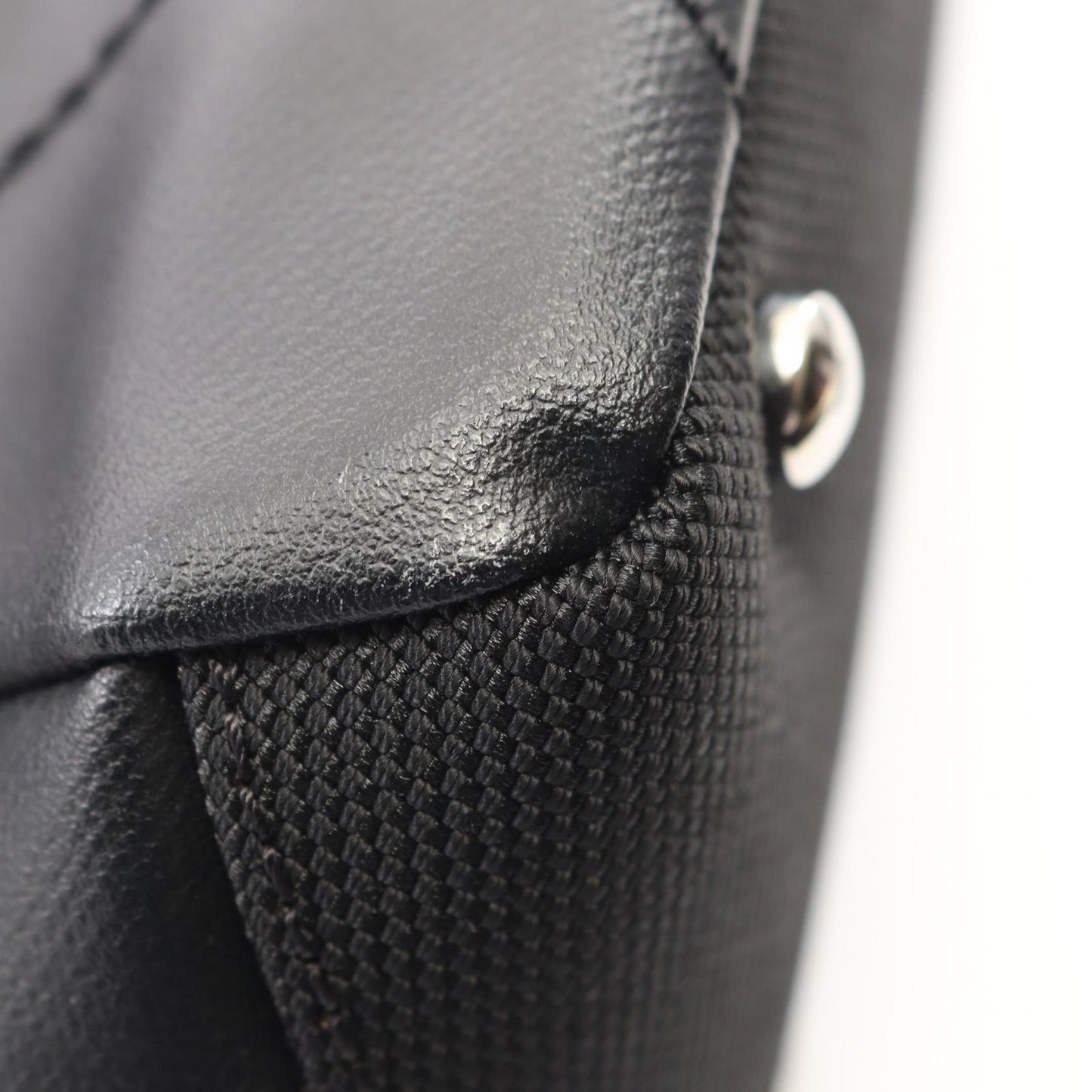 Chanel Tote Paris Biarritz PM Black Canvas Leather PM — view 7