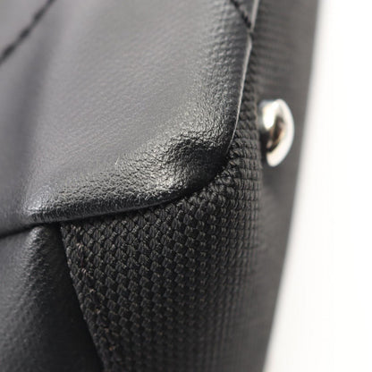Chanel Tote Paris Biarritz PM Black Canvas Leather PM — view 7