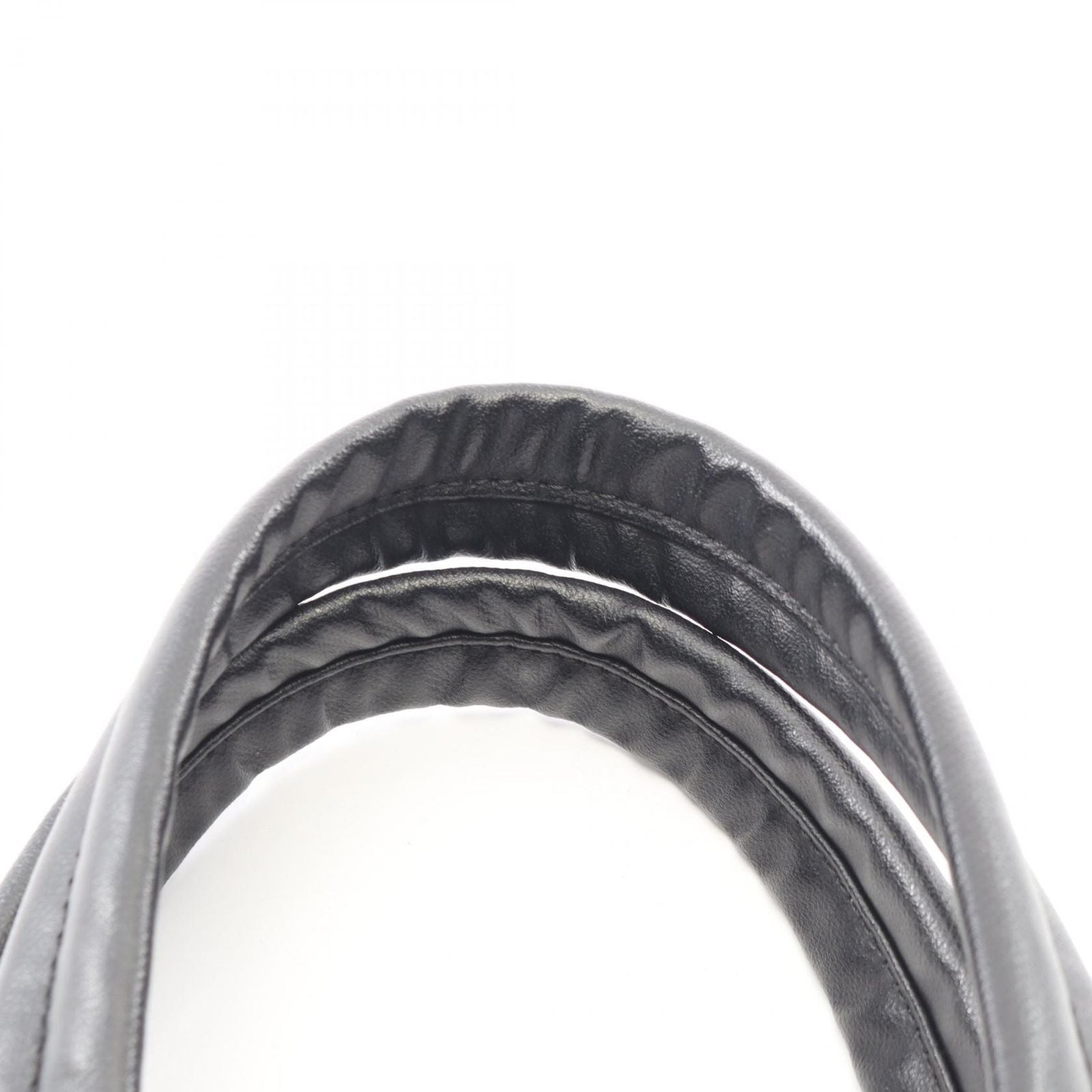 Chanel Tote Paris Biarritz PM Black Canvas Leather PM — view 6