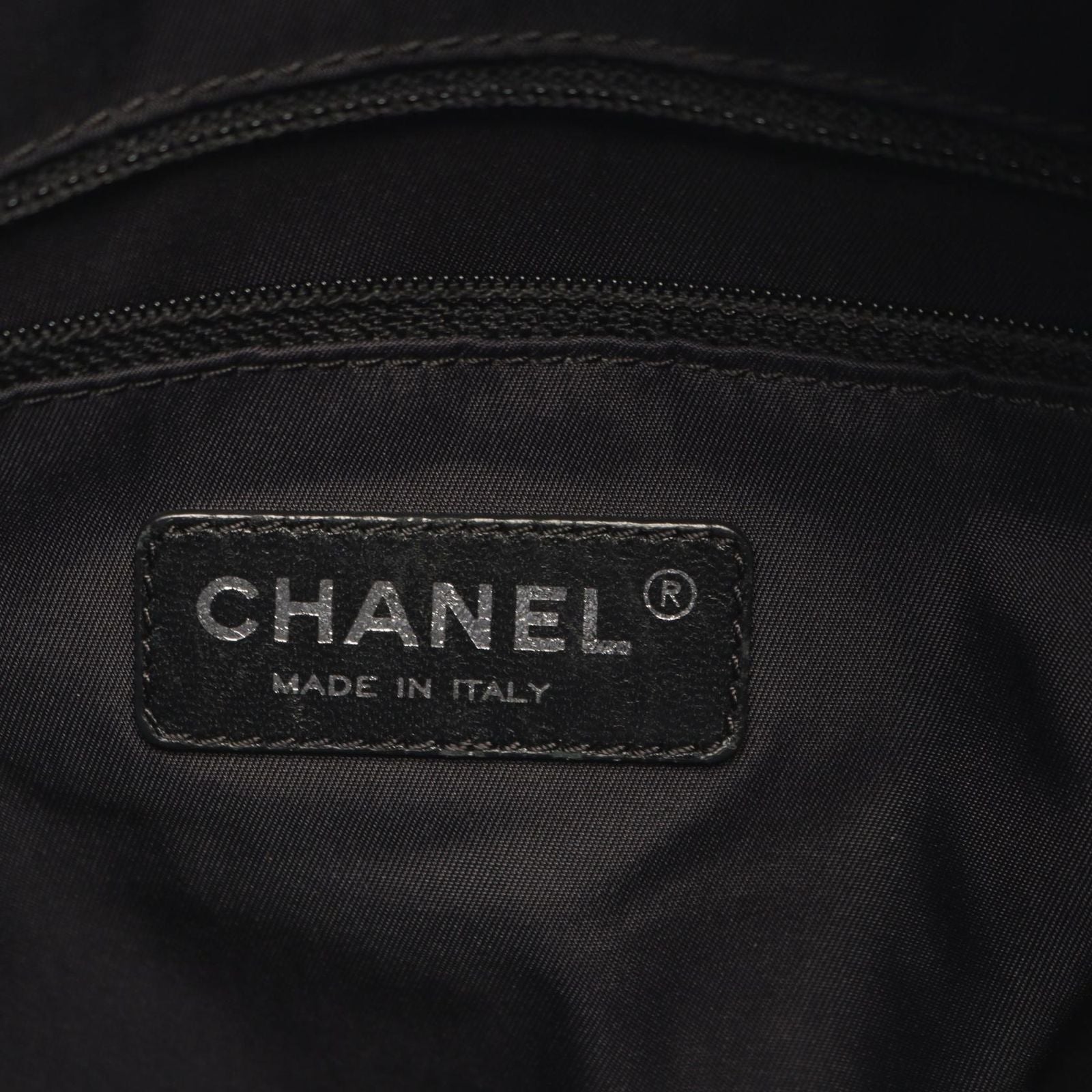 Chanel Tote Paris Biarritz PM Black Canvas Leather PM — view 4