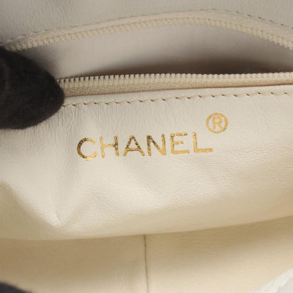 Chanel Handbag Quilted White Lambskin Chain Bag — view 4