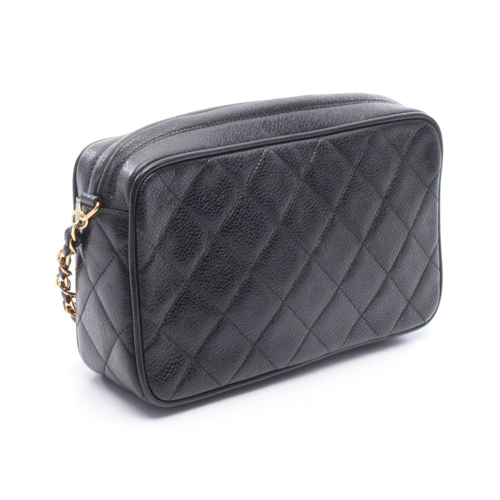 Chanel Shoulder Bag Quilted Cocobol Mini Black Caviar Leather Diamond Stitch — view 2