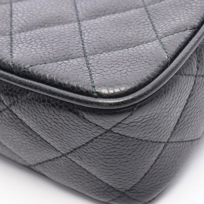 Chanel Shoulder Bag Quilted Cocobol Mini Black Caviar Leather Diamond Stitch — view 8