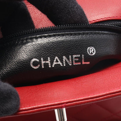 Chanel Handbag Quilted Red Lambskin Chain Bag — view 4