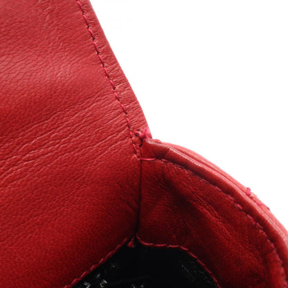 Chanel Handbag Quilted Red Lambskin Chain Bag — view 7