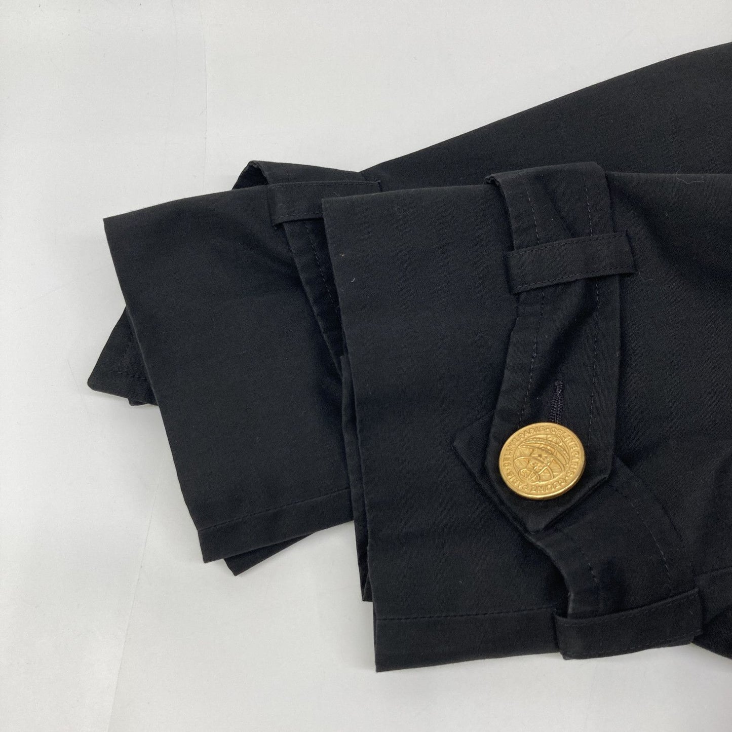 Celine Jesse Era Black Gold Button Trench Coat No Markings — view 9