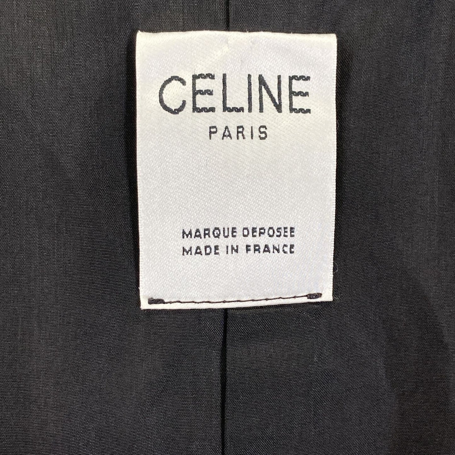 Celine Jesse Era Black Gold Button Trench Coat No Markings — view 4