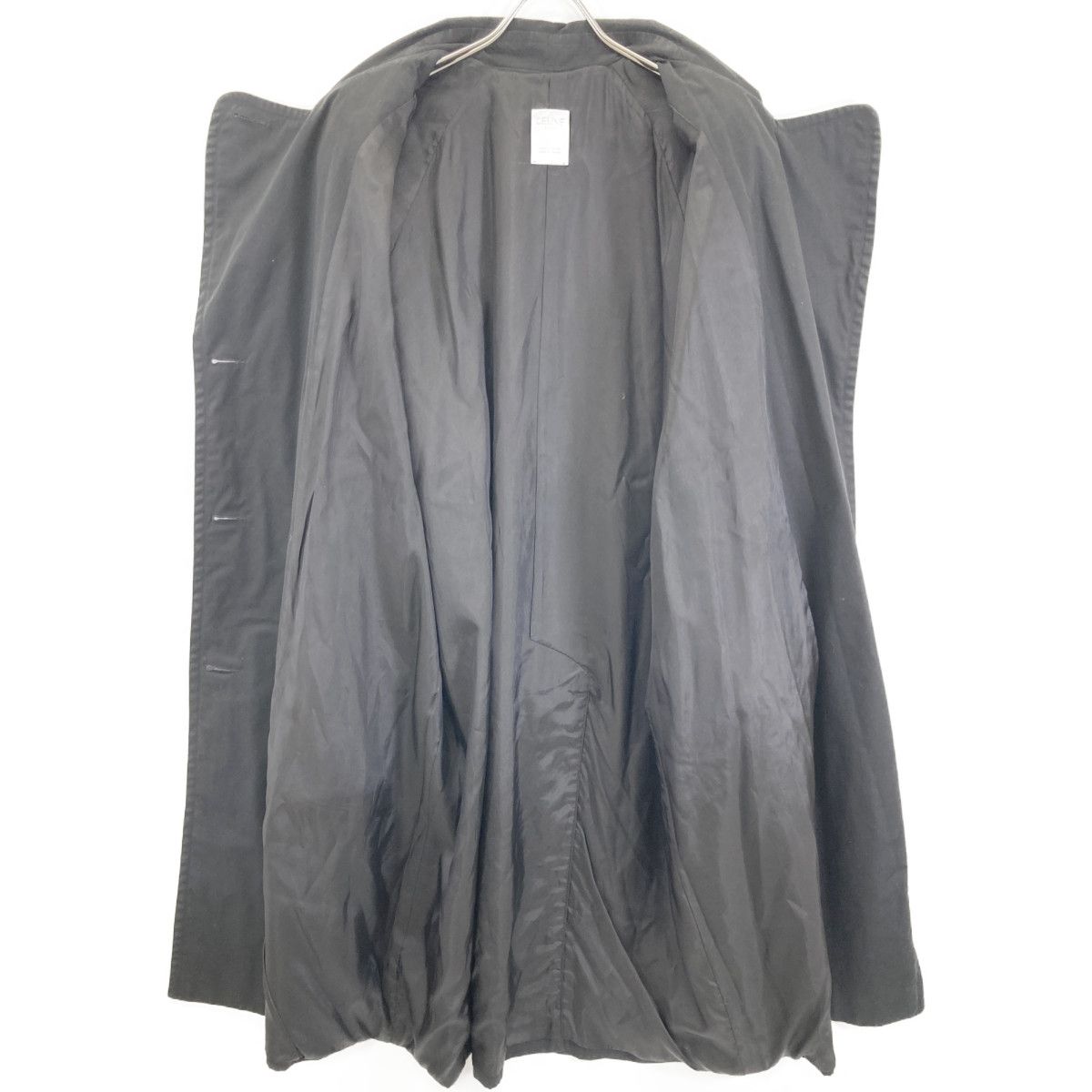 Celine Jesse Era Black Gold Button Trench Coat No Markings — view 3