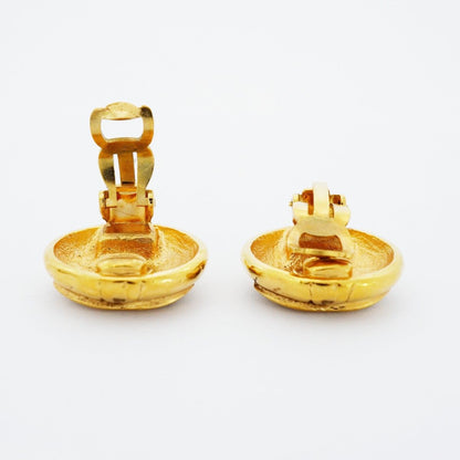 Chanel Earrings Vintage CC Logo Round — view 3