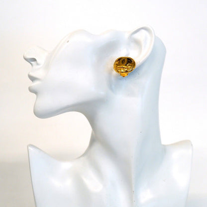 Chanel Earrings Vintage CC Logo Round — view 5