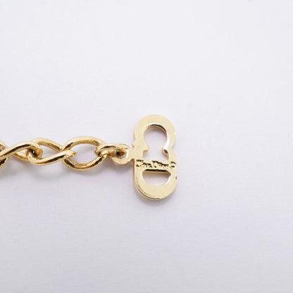 Dior Necklace CD Logo Gold Plated Line Stone — view 5
