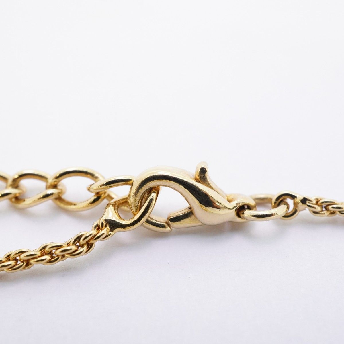 Dior Necklace CD Logo Gold Plated Line Stone — view 4