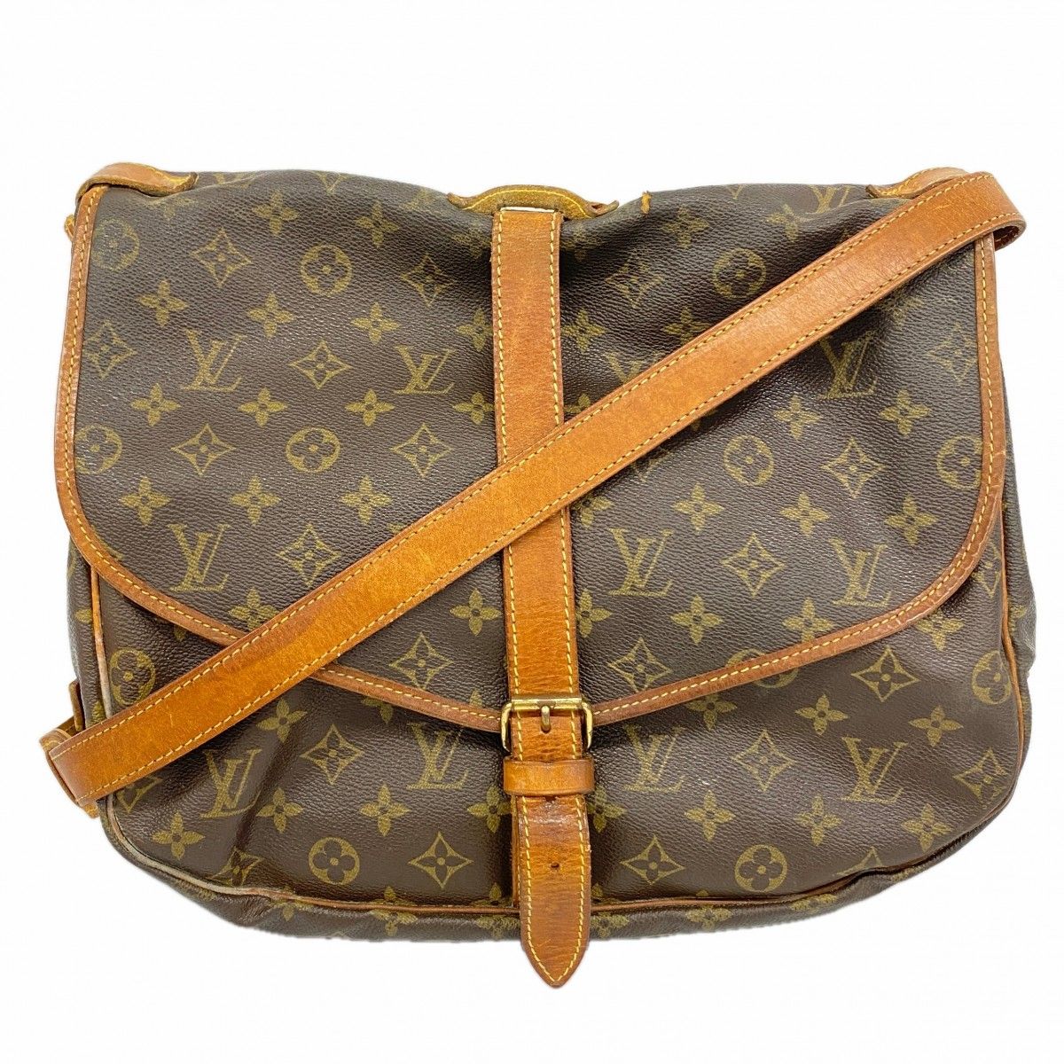 Louis Vuitton Shoulder Bag Monogram Saumur 35 Brown