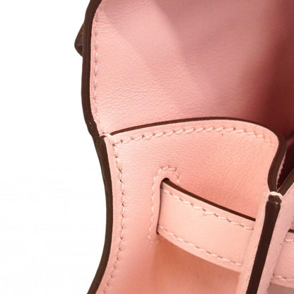 Hermes Handbag Pochette Kelly Swift Rose Sakura Silver — view 9