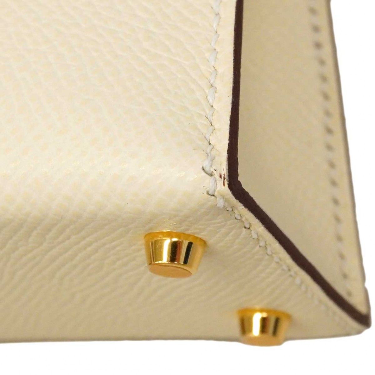 Hermes Handbag Mini Kelly 2 Veau Epsom Nata Gold 2-Way Bag — view 6