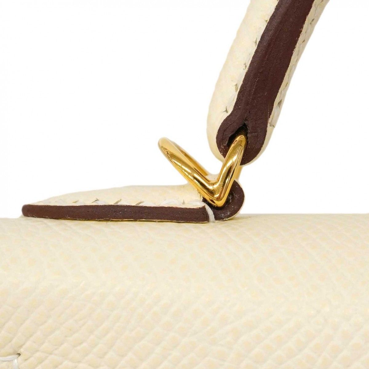 Hermes Handbag Mini Kelly 2 Veau Epsom Nata Gold 2-Way Bag — view 8