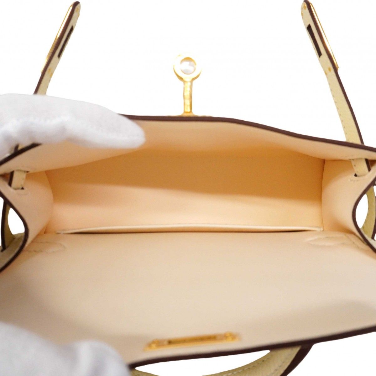 Hermes Handbag Mini Kelly 2 Veau Epsom Nata Gold 2-Way Bag — view 4