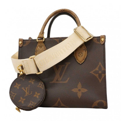 Louis Vuitton Handbag Monogram Giant Reverse On The Go PM Brown 2-Way Bag