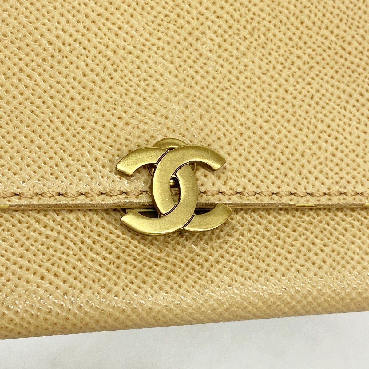 Chanel Wallet Caviar Leather Brown Gold — view 9