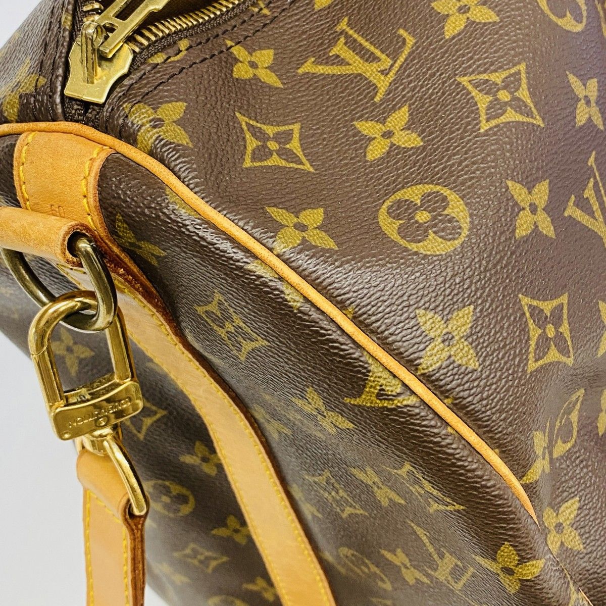 Louis Vuitton Boston Bag Monogram Keepall Bandouliere 60 Brown — view 8