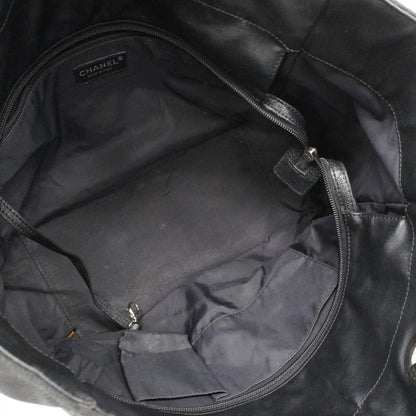 Chanel Tote Paris Biarritz Canvas Black Silver — view 4