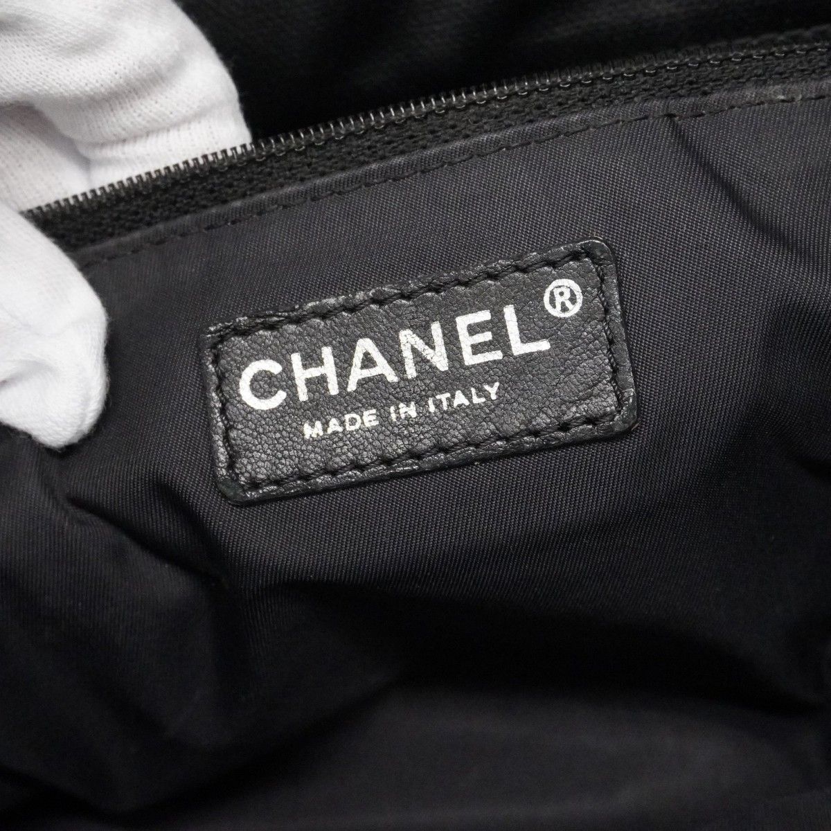 Chanel Tote Paris Biarritz Canvas Black Silver — view 5