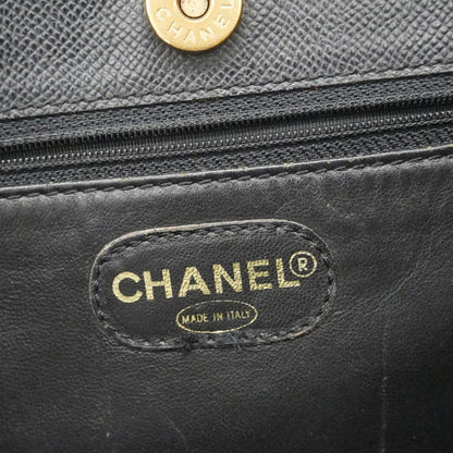 Chanel Shoulder Bag Caviar Leather Black Gold — view 5