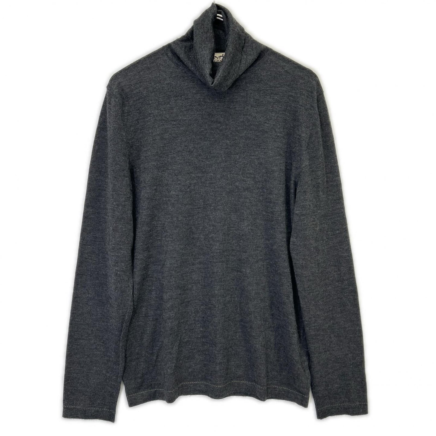 Hermes Charcoal Gray Cashmere 100 Turtleneck Knit Sweater