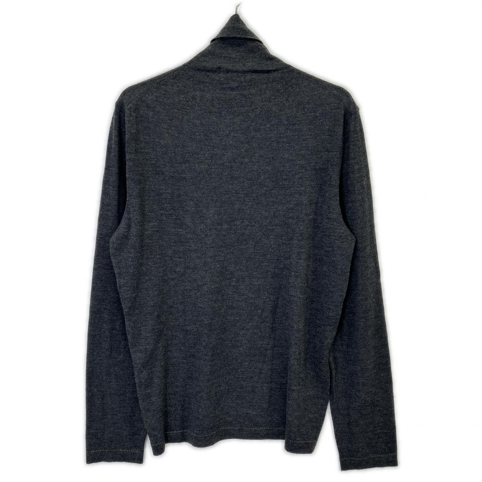 Hermes Charcoal Gray Cashmere 100 Turtleneck Knit Sweater — view 2