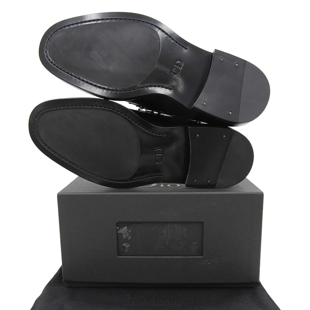 Dior Homme Outer Feather Plain Toe Shoes Black — view 2