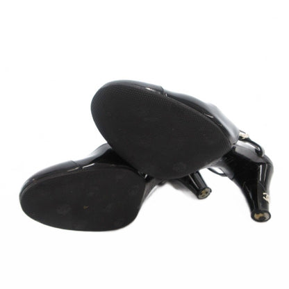 Chanel CC Logo Camellia Sandals Mules Back Strap 35.5 Black — view 6