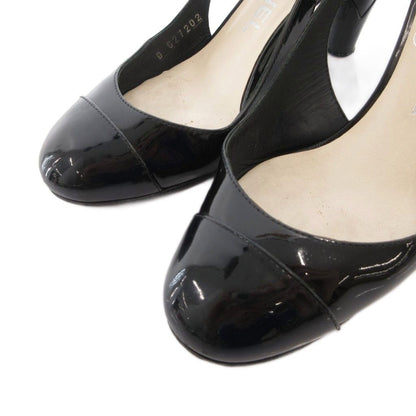 Chanel CC Logo Camellia Sandals Mules Back Strap 35.5 Black — view 3