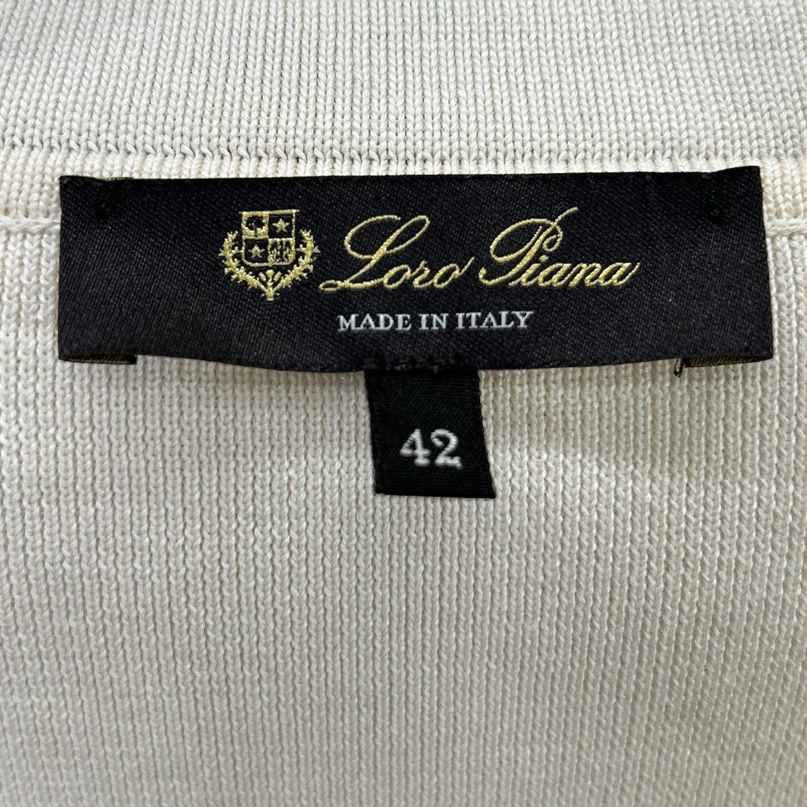 Loro Piana Ivory Silk Cotton Tailored Jacket 42 — view 4