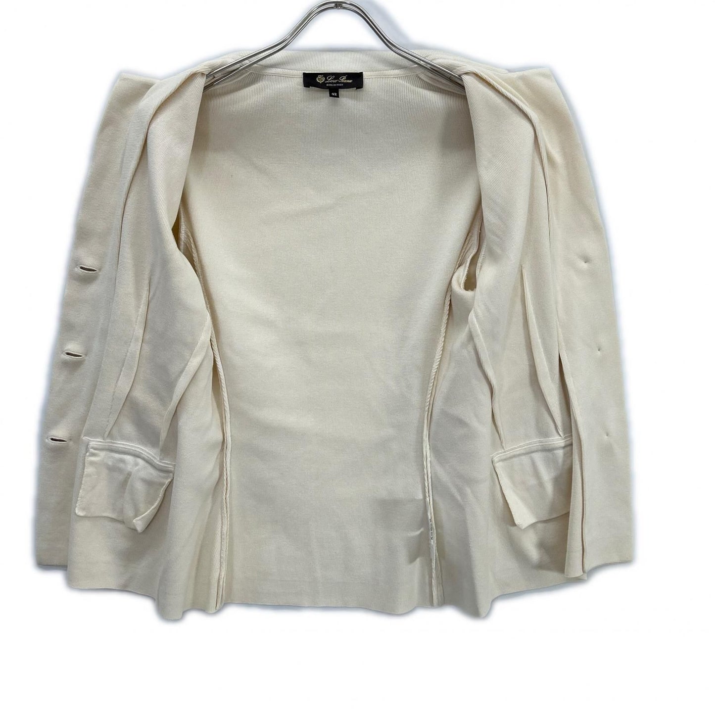 Loro Piana Ivory Silk Cotton Tailored Jacket 42 — view 3