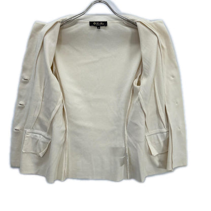 Loro Piana Ivory Silk Cotton Tailored Jacket 42 — view 3