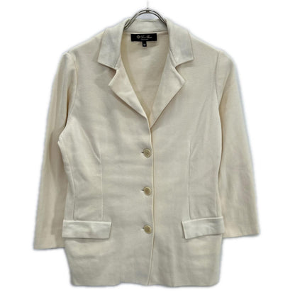 Loro Piana Ivory Silk Cotton Tailored Jacket 42