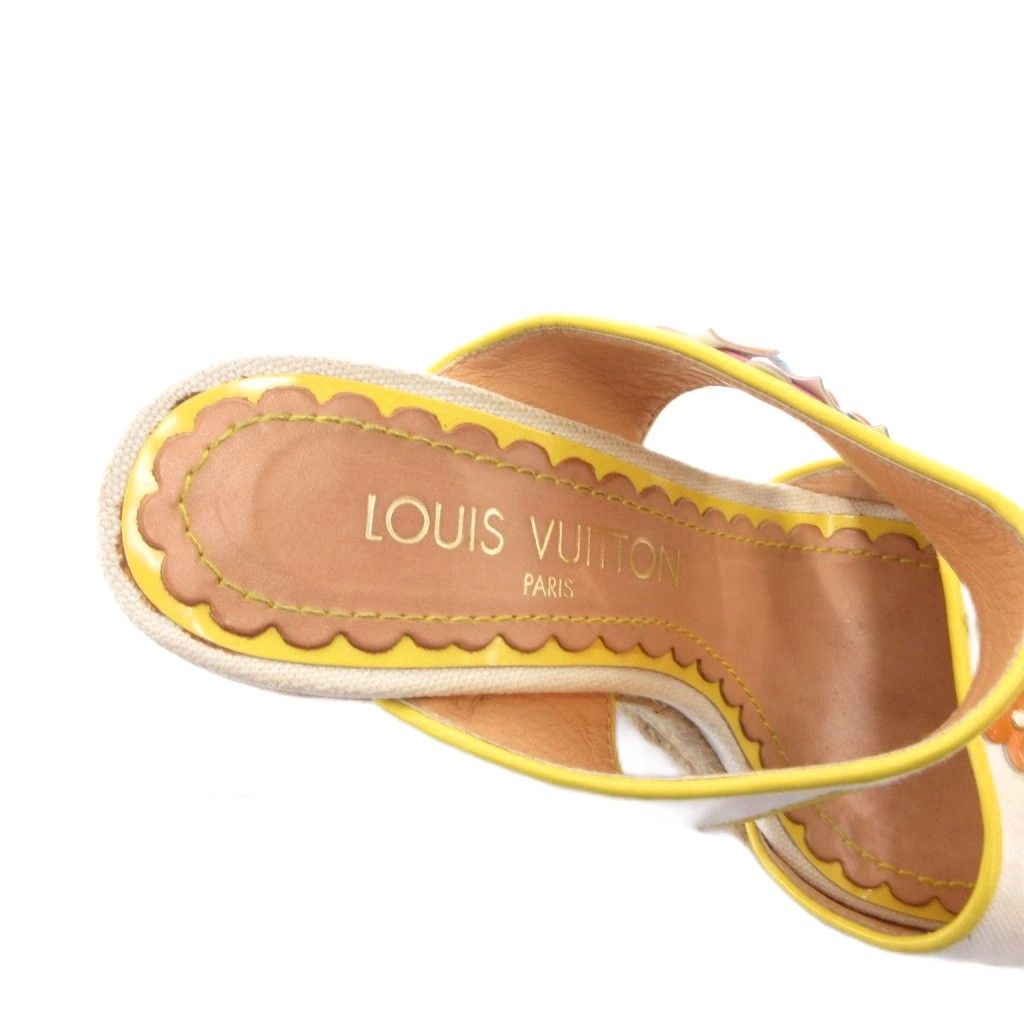 Louis Vuitton Sandals Wedge Sole Monogram 35.5 Brown — view 7