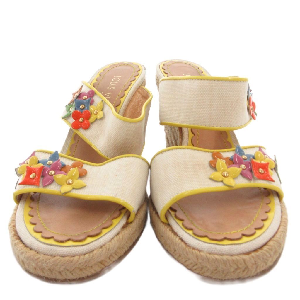 Louis Vuitton Sandals Wedge Sole Monogram 35.5 Brown — view 4